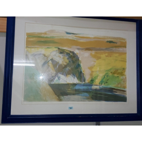 769 - Derek Wilkinson (British 1929-2001) 'Summer morning Eigg'  large limited edition lithograph of abstr... 