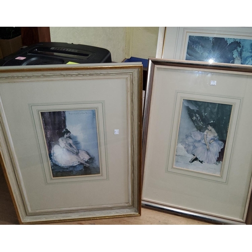 142a - 3 prints after Sir William Russell Flint, 1 signed by the artist, all framed and glazed