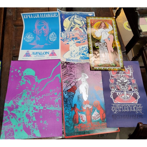 303 - 1980's reprints of rock concert/festival psychedelic posters
