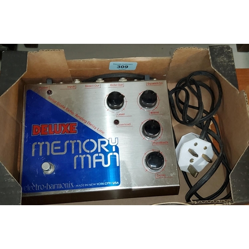 309 - An Electro Harmonix Deluxe Memory Man (sold as a collector's item, not PAT tested)