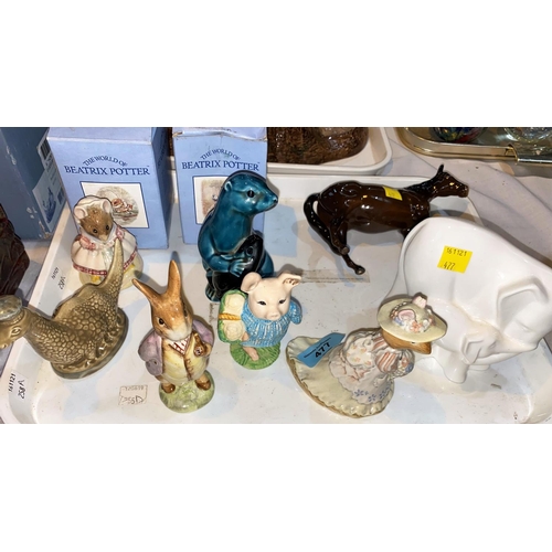 477 - A Beswick Benjamin Bunny, two boxed Beswick World of Beatrix Potter figures 'Little Pig Robinson' an... 