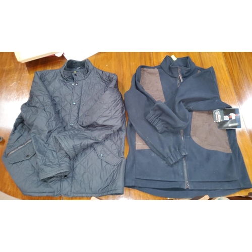 38 - An XL Barbour jacket; a 'Deerhunter' fleece
