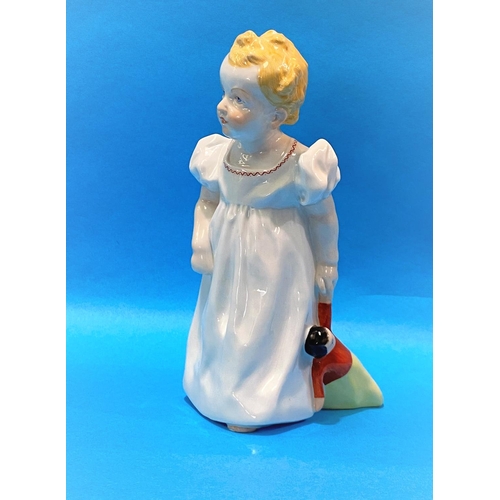 622 - A modern Meissen figure of a young girl and doll, height 18cm