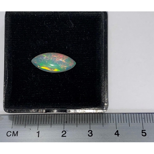 656A - An unmounted marquise shaped opal, weight 2.33 carats