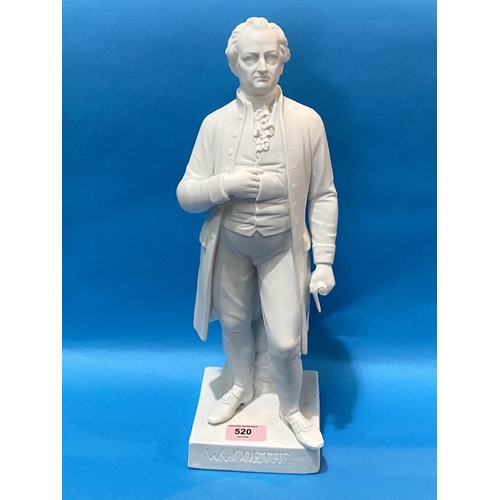 520 - A 19th century parian figure of Goethe, height 41 cm