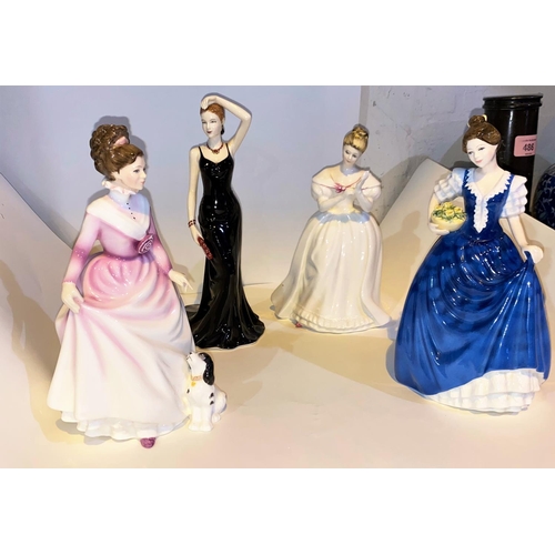629A - Four Royal Doulton Figures of ladies: Denise HN2477; Good Companion HN3608; Pretty Ladies Chuler HN4... 