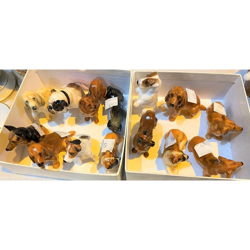 629 - Twelve miniature Royal Doulton figures of dogs