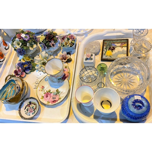 565 - A selection of miniature and decorative china