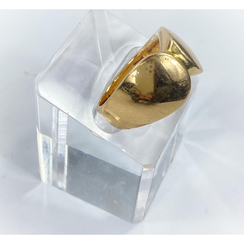 680 - Georg Jensen: an unusual 18 carat gold ring designed by Nanna Ditzel, c 1960, No1100, 17.3 gm, Briti... 