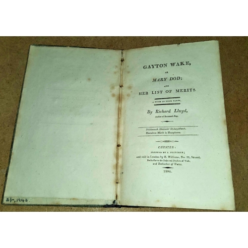 230 - Richard Llwyd:  Gayton Wake, or Mary Dod and Her List of Merits, 1804