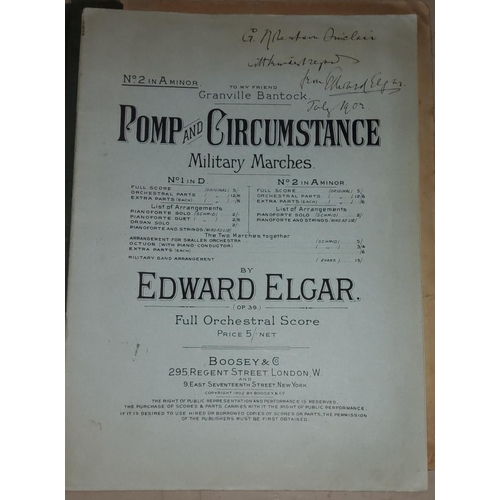 240 - Sir Edward Elgar:  Pomp and Circumstance, full orchestral score, signed with dedication, July 1... 