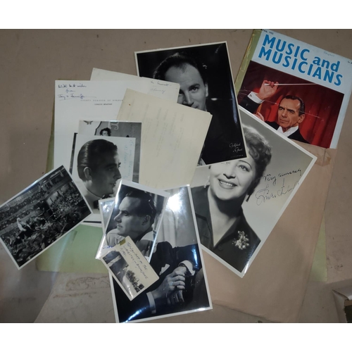 242 - Classical Music Artists:  a group of black & white photographs, some signed