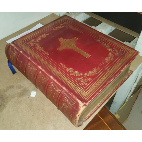 268 - Holy Bible:  Haydock's Illustrated Catholic Family Bible, Dublin, 1853, in Irish red morocco ecclesi... 