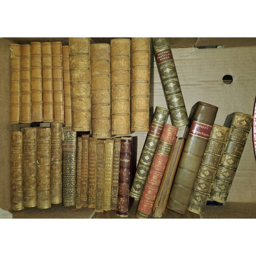 293 - A selection of leather bound books