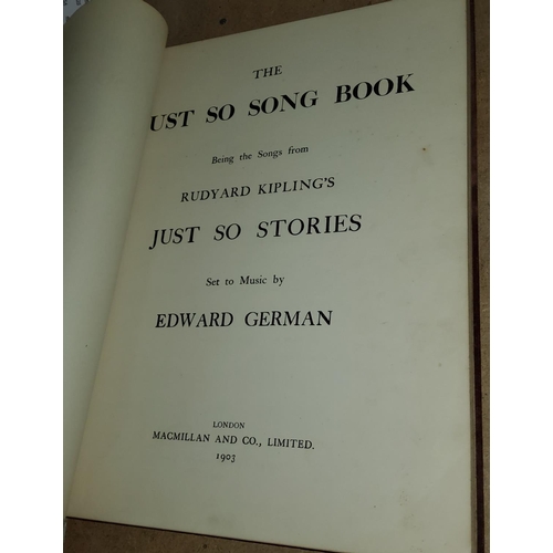 295 - RUDYARD KIPLING - The Just So Songbook, 1903, 6 old childrens books