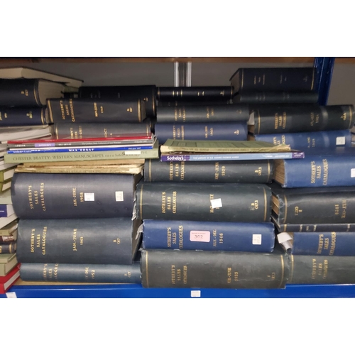 302 - A large archive of SOTHEBY'S Book Auction Catalogues, 1920's to 1970's, mainly library bindings