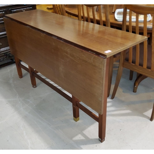 831 - A 1960's teak side/dining table with single drop leaf