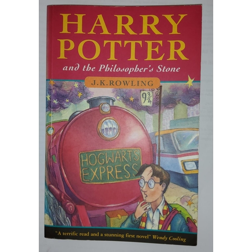 299 - J.K.ROWLING - Harry Potter and the Philosopher's Stone, soft cover, FIRST EDITION with copyright tex... 