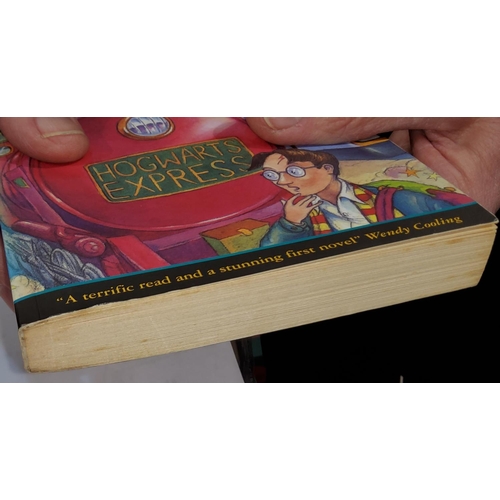 299 - J.K.ROWLING - Harry Potter and the Philosopher's Stone, soft cover, FIRST EDITION with copyright tex... 