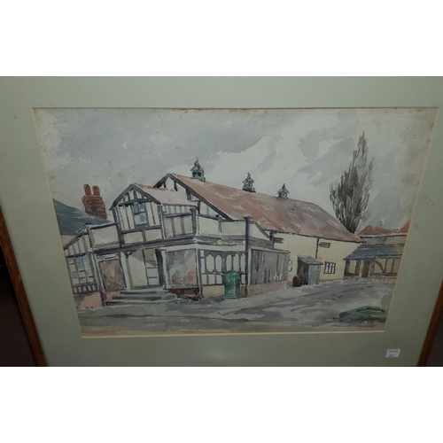 751 - J.R.COOKE, watercolours pair The Old Billiard Hall, Cheadle Hulme, signed and dated 1954, 30 x 40cm ... 