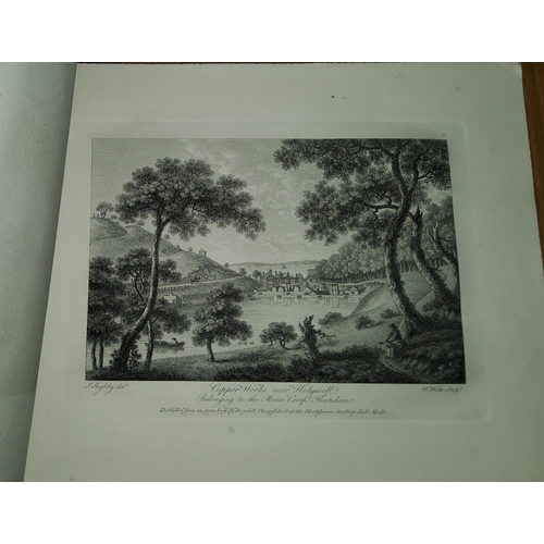 49 - 19th century Welsh views, a volume of 42 engraved plates after M.Griffith Hoare etc, morocco covers,... 