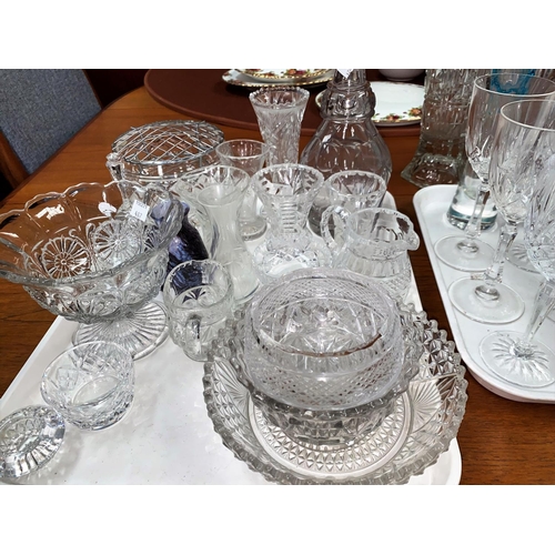 487 - A selection of cut glassware and drinking glasses