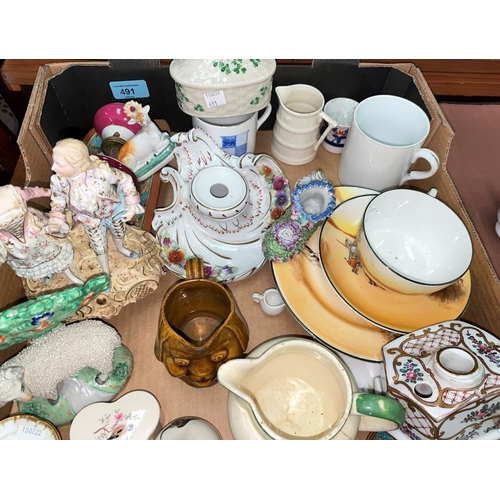 491 - A selection of smaller pieces of decorative china, English and continental