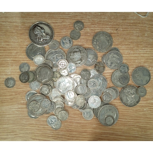 237 - A quantity of coins with silver content, mainly GB