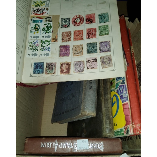 239 - A selection of older stamp albums and contents
