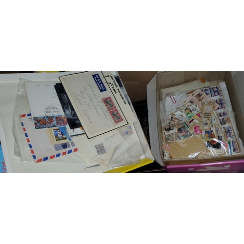 261 - A box of World stamps; covers; etc.