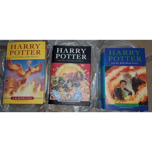 265 - Harry Potter:  3 x 1st editions Order of the Phoenix 2003; Half-blood Prince, 2005; Deathly Hal... 