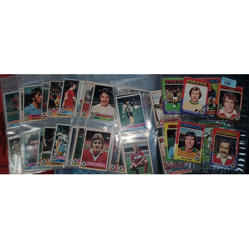 339 - A selection of Topps 1977 red back football cards early numbers onwards