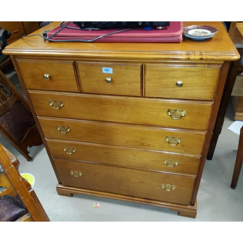 908 - A Younger chest of 5 long drawers