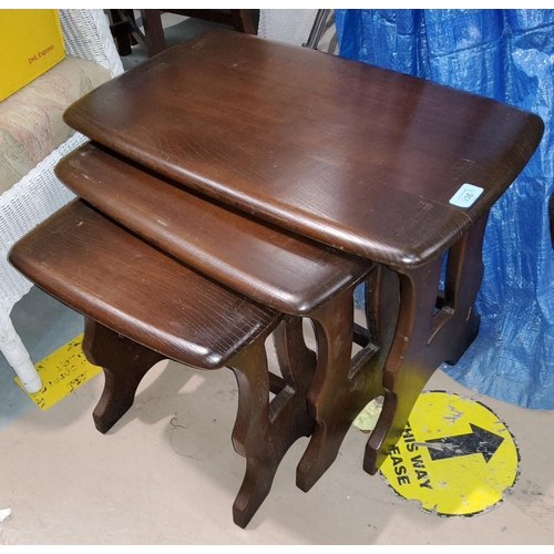 936 - An Ercol style nest of three tables