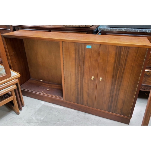 892 - A 1950's walnut bookcase/side cabinet by Morris of Glasgow