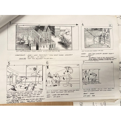 226 - A selection of Cosgrove Hall Productions materials including photocopied story board of Danger ... 