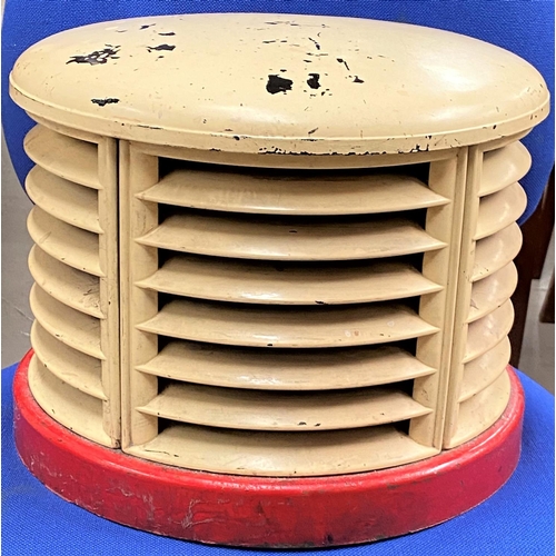31 - A vintage electric beehive fan heater by Cavendish, HMV style, model HC2 in red and cream (sold as a... 