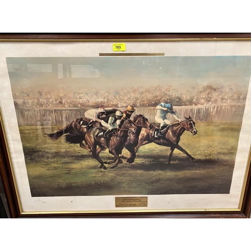 703 - After Max Brandrett:  Bob Champion and Aldaniti, Grand National winners 1981, limited edition p... 