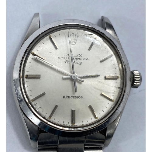 742 - A ROLEX Oyster Perpetual Air-King Precision Stainless Steel wristwatch numbered 5500 case size appro... 