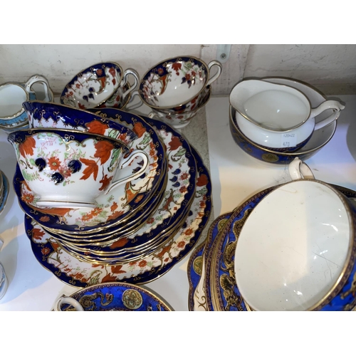 470 - A Foley Imari style part tea service and a Grafton traditional style part tea service