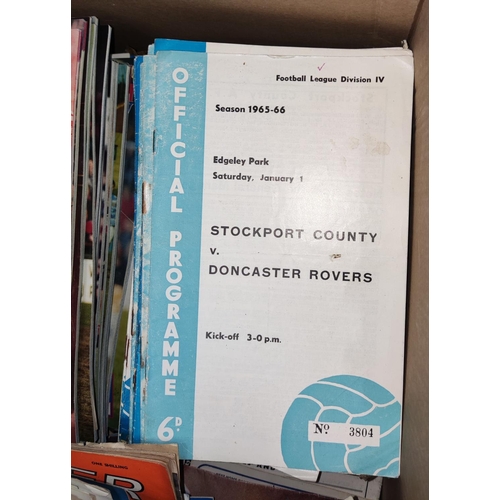 313 - A collection of Stockport County FC programmes 1960's onward, other football ephemera