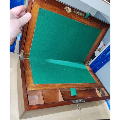 136 - A 19th century mahogany lap desk