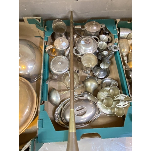 601a - A large selection of silver plate including meat domes etc