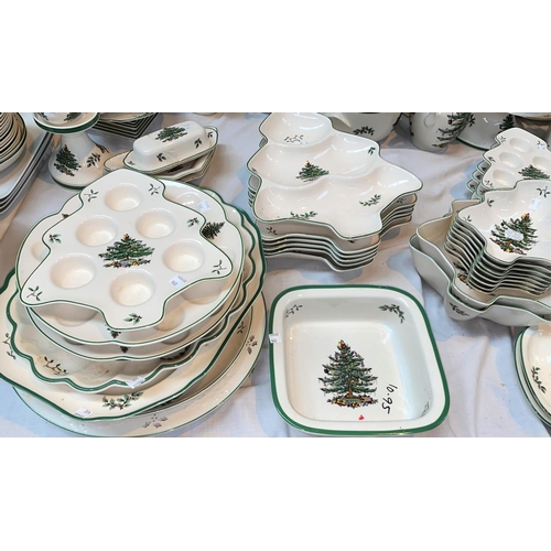 460 - A very large selection of Spode Christmas Free Serving Plates and bowls of various shapes and sizes,... 