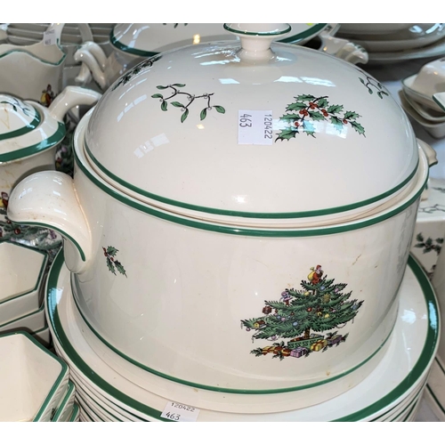 463 - A large selection of Spode 'Christmas Tree' pattern dinner and tea ware including tureens etc, appro... 