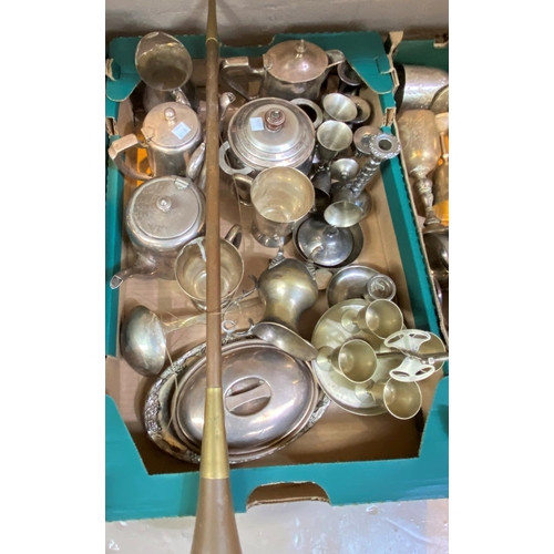 601a - A large selection of silver plate including meat domes etc