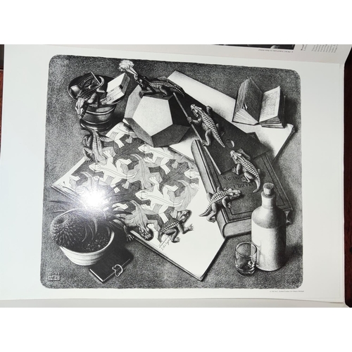 769C - M C Escher:  Poster book with 6 loose black and white prints