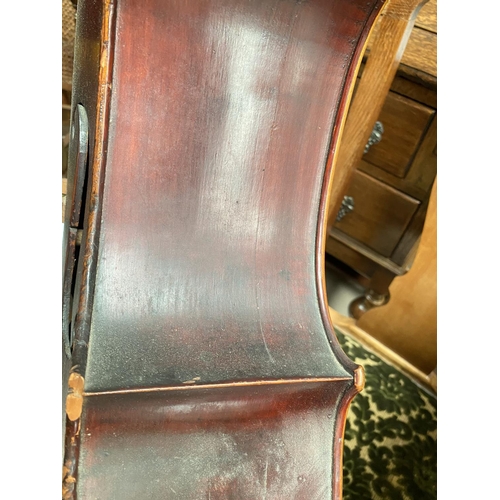 171 - A 19th century double piece back cello, Stradivarius, replica, full size, 4/4 bearing internal label... 