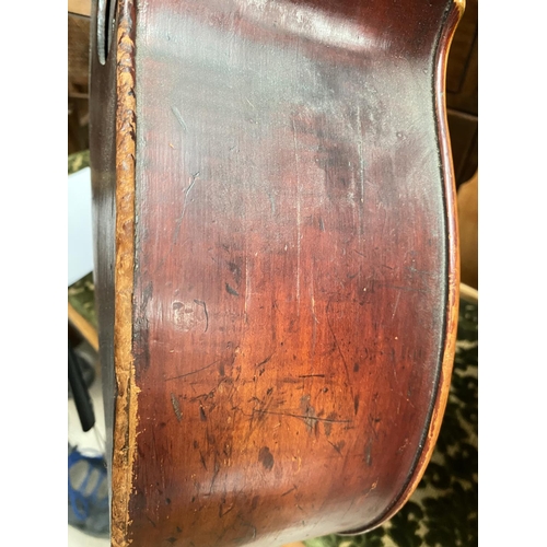 171 - A 19th century double piece back cello, Stradivarius, replica, full size, 4/4 bearing internal label... 