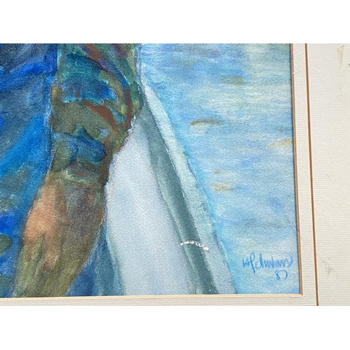 782 - Hans Schwarz, 1922-2003:  Impressionistic scene in  Venice, man in a gondola, watercolour, signed, 7... 